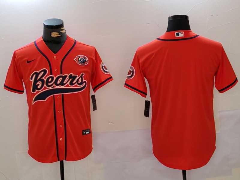 Men's Chicago Bears Blank Orange Throwback With Patch Cool Base Stitched Baseball Jersey,We sell and wholesale Men's Chicago Bears Blank Orange Throwback With Patch Cool Base Stitched Baseball Jersey on line form chian!